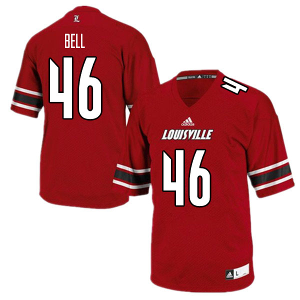 Men #46 Darrian Bell Louisville Cardinals College Football Jerseys Sale-Red - Click Image to Close